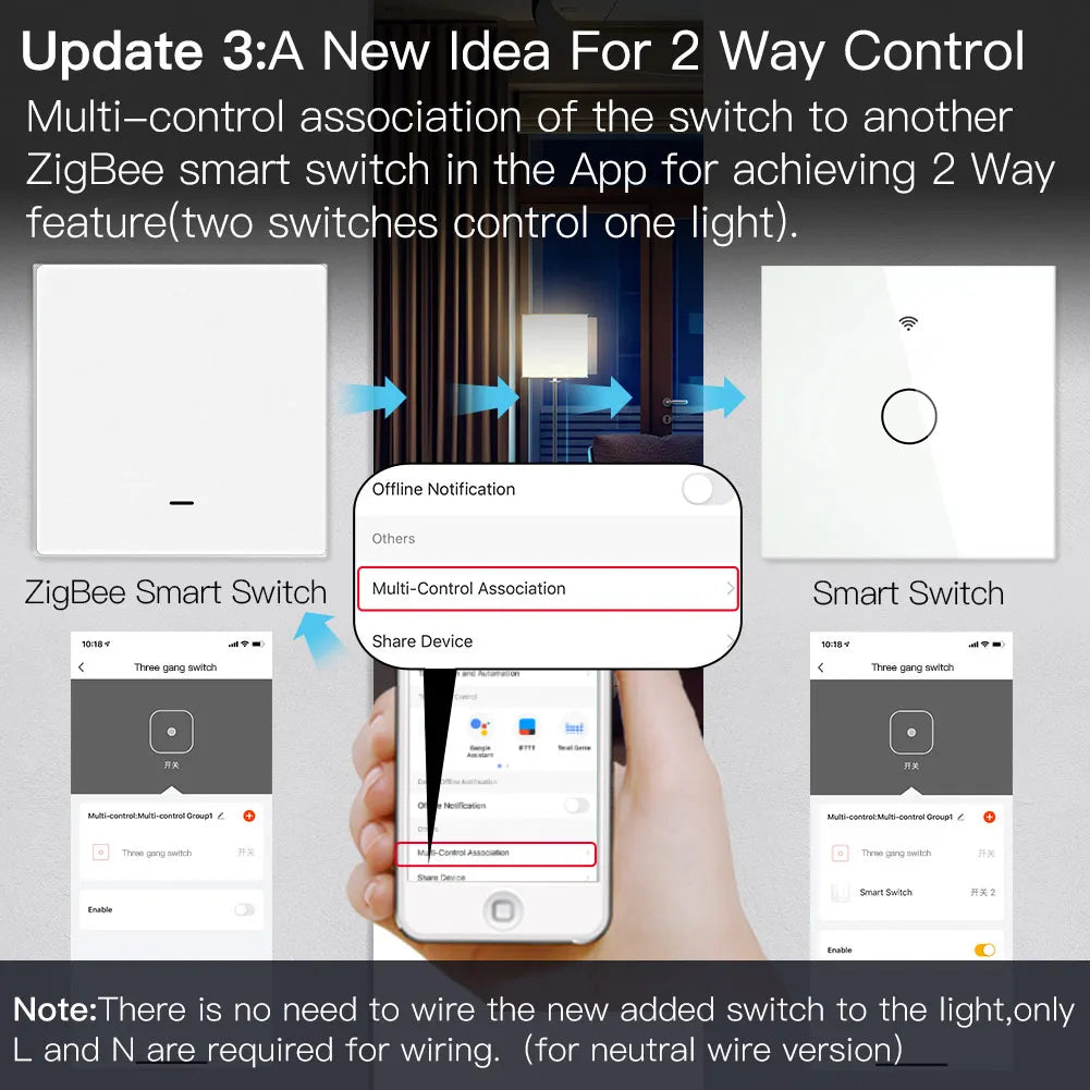 MOES Tuya ZigBee Smart Light Switch