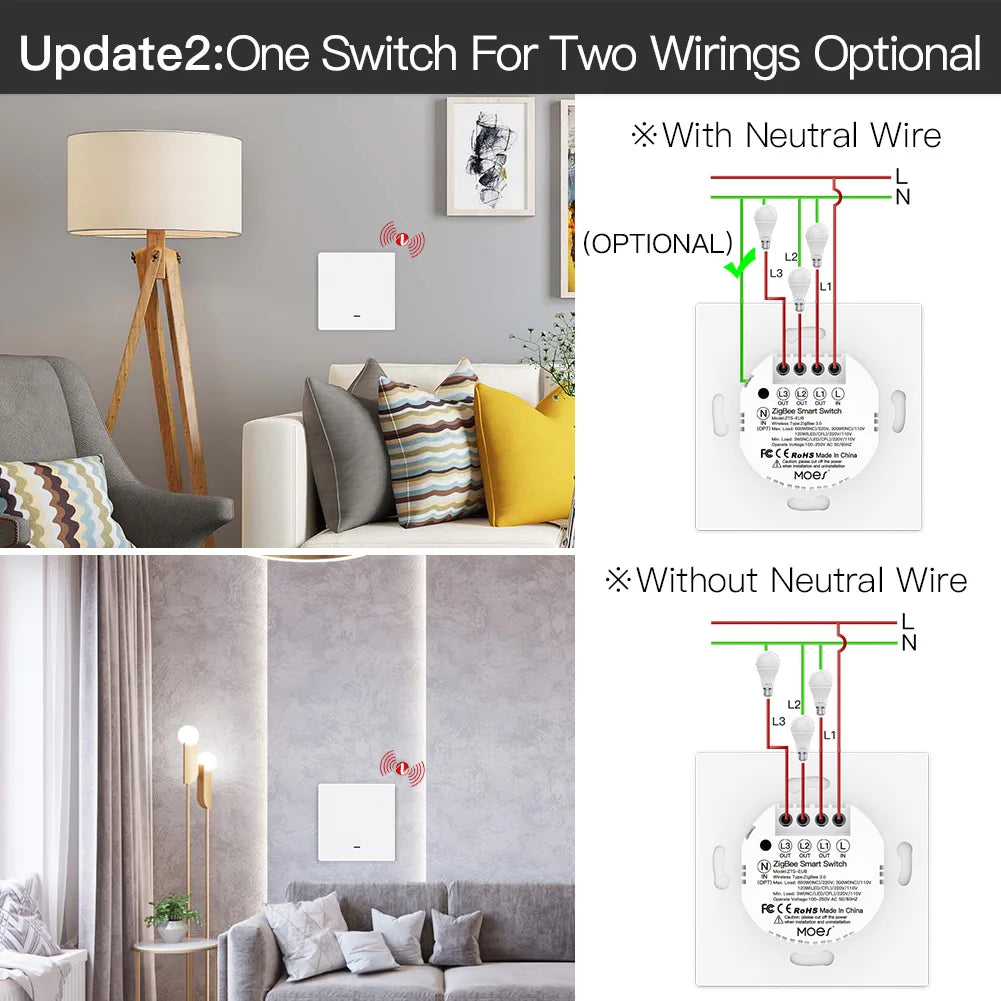 MOES Tuya ZigBee Smart Light Switch