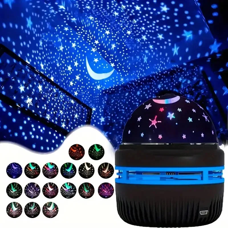 LED Starry Sky Rotating Projector Night Light
