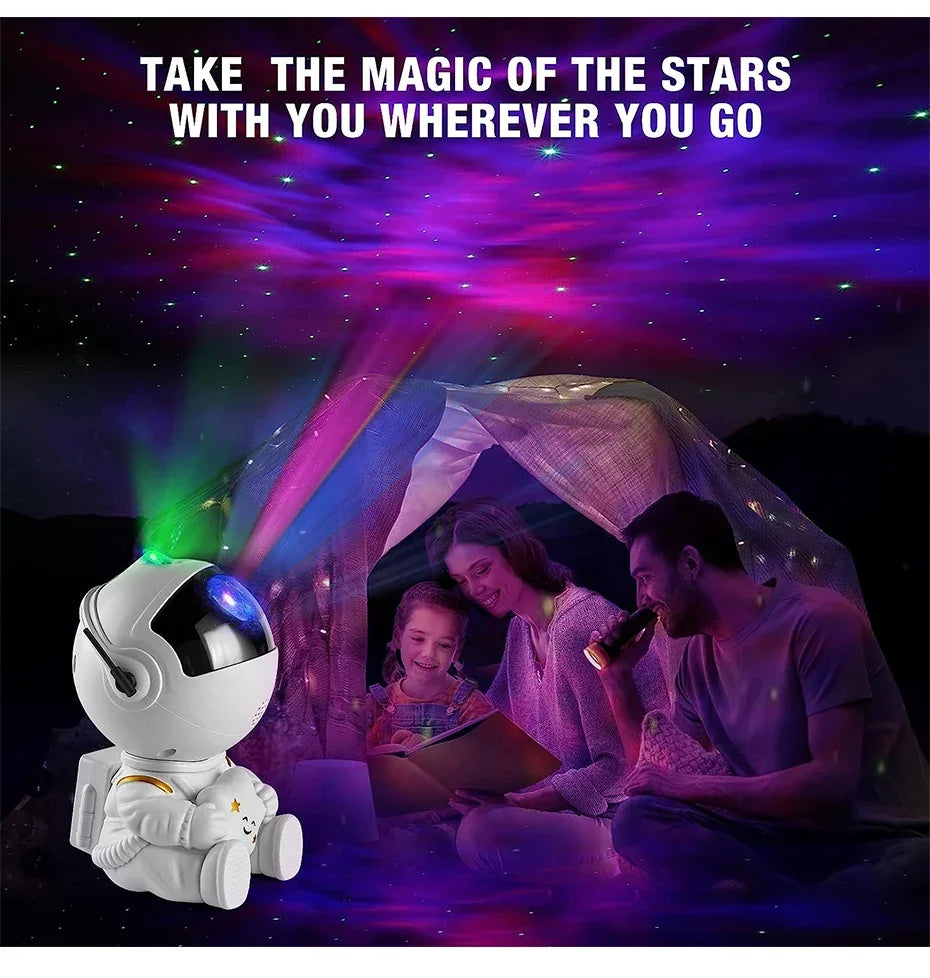 Astronaut Star Projector Galaxy Night Light Lamp