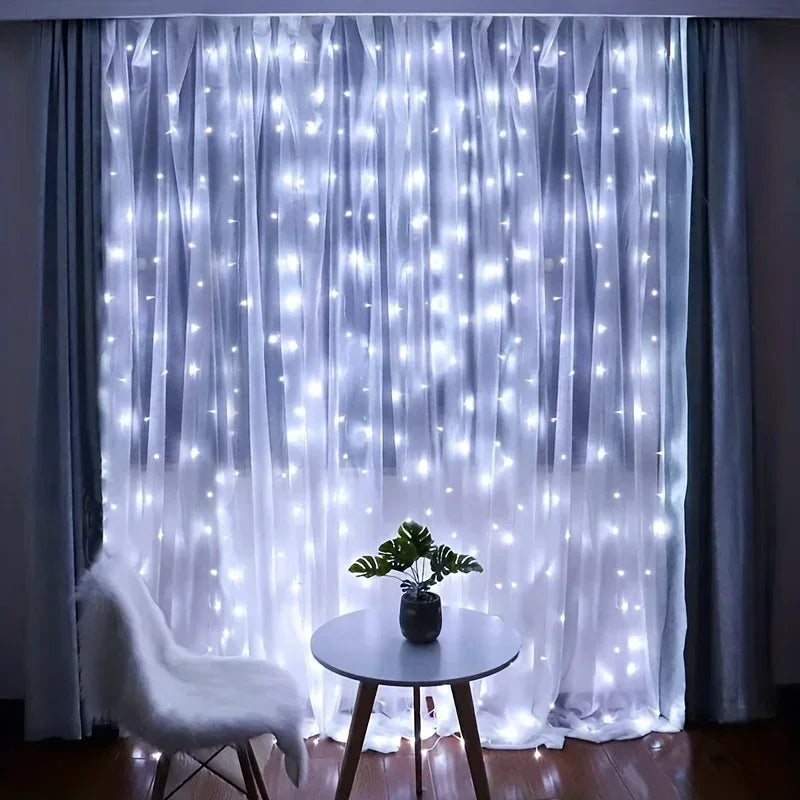 USB LED Fairy Curtain String Lights with Remote Control