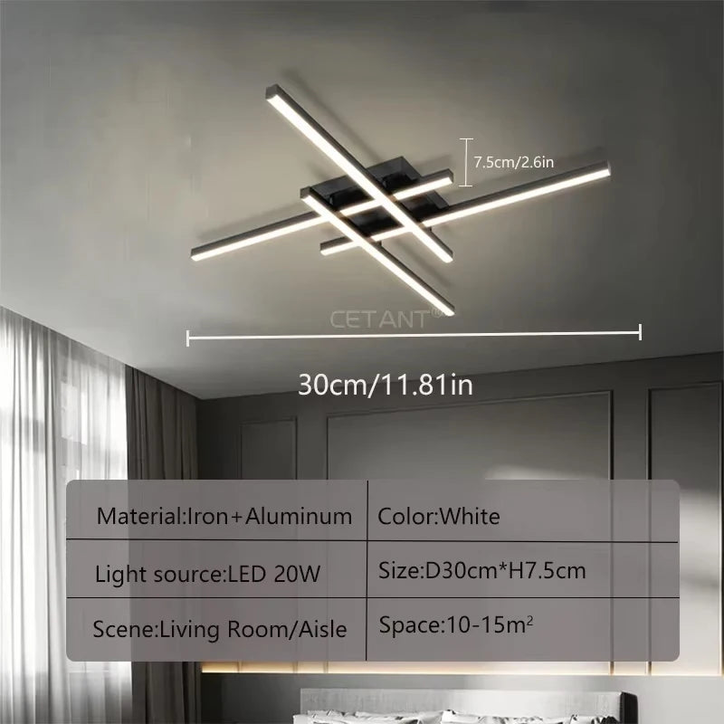 Modern LED Ceiling Light Minimalist Linear Lamp