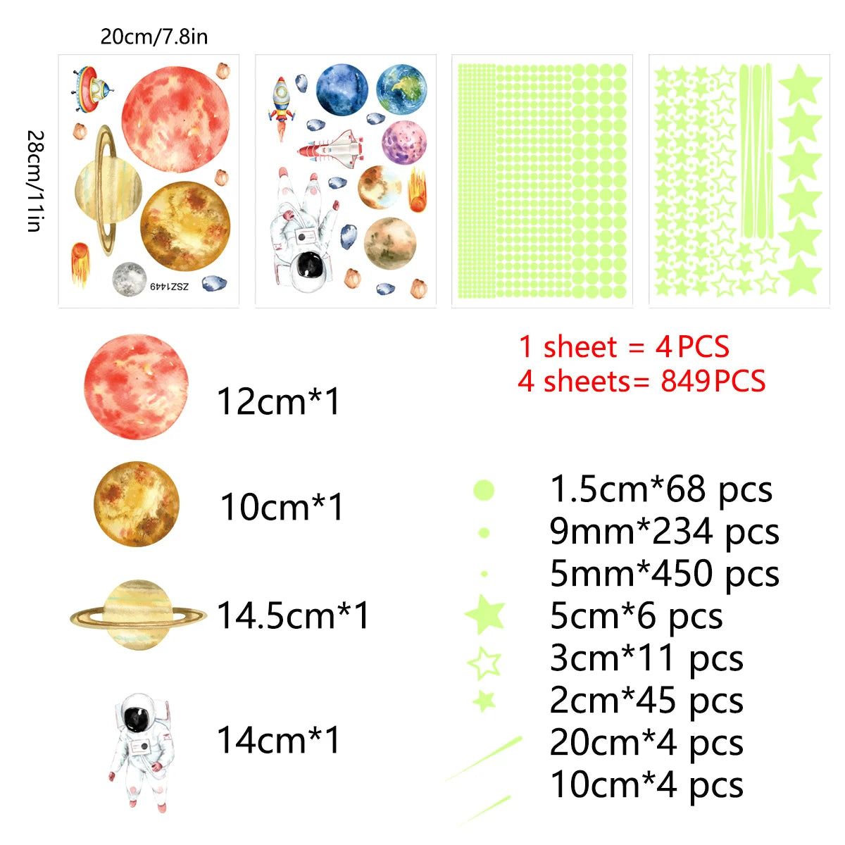 Glow-in-the-Dark Stars Wall Stickers