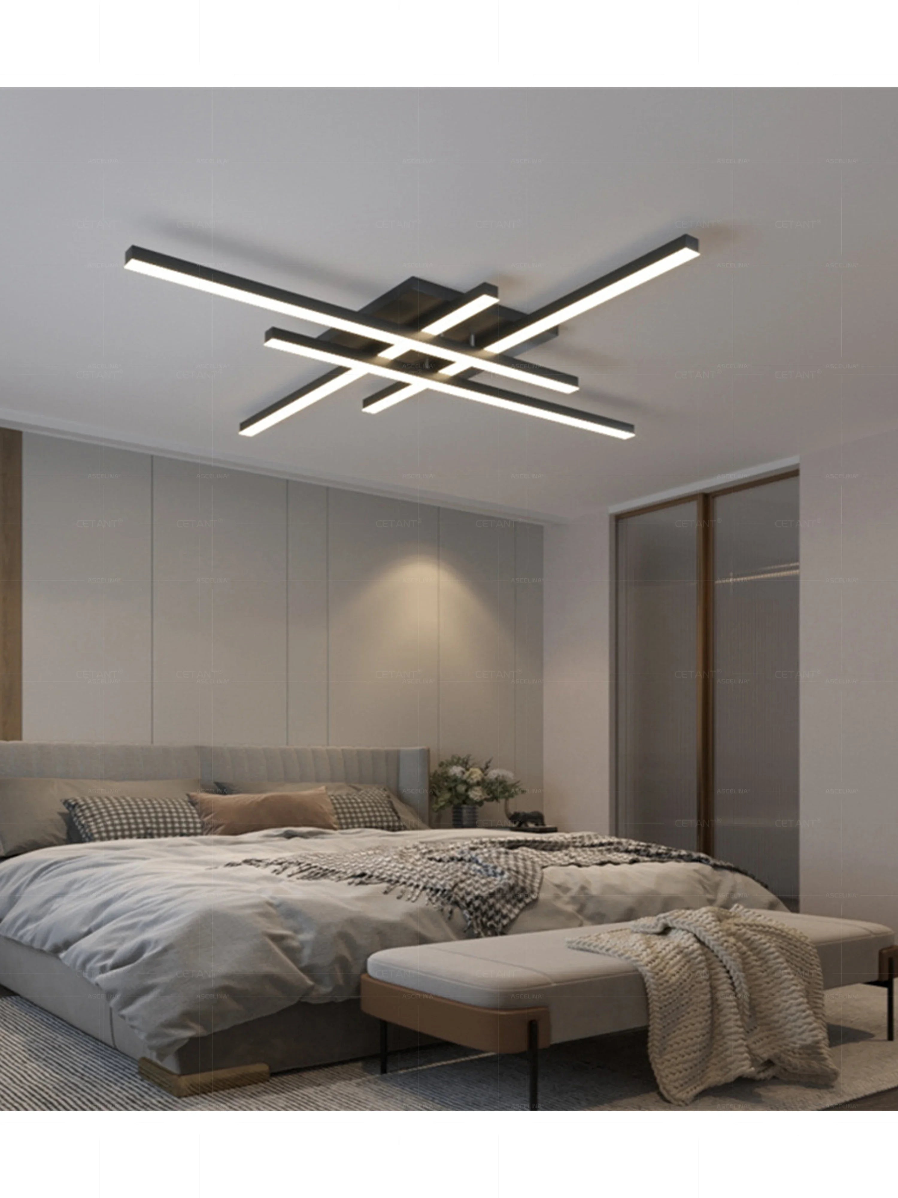 Modern LED Ceiling Light Minimalist Linear Lamp