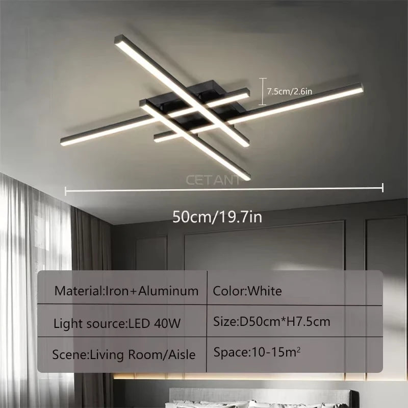 Modern LED Ceiling Light Minimalist Linear Lamp