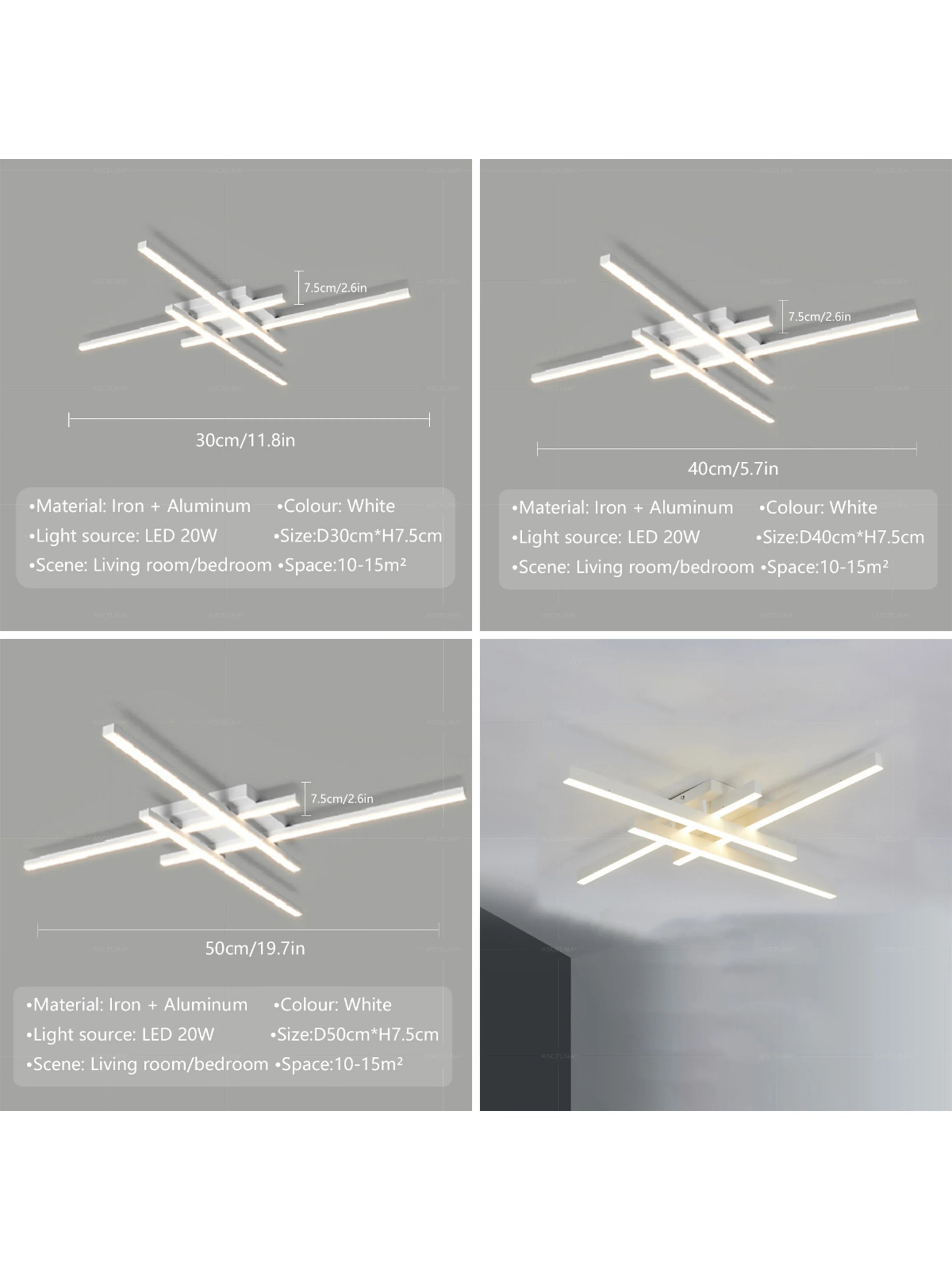 Modern LED Ceiling Light Minimalist Linear Lamp