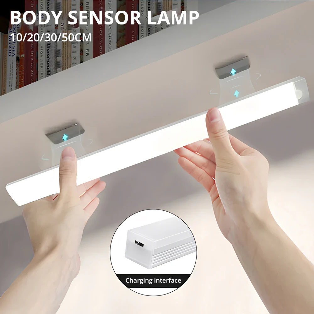Wireless LED Motion Sensor Night Light USB Rechargeable