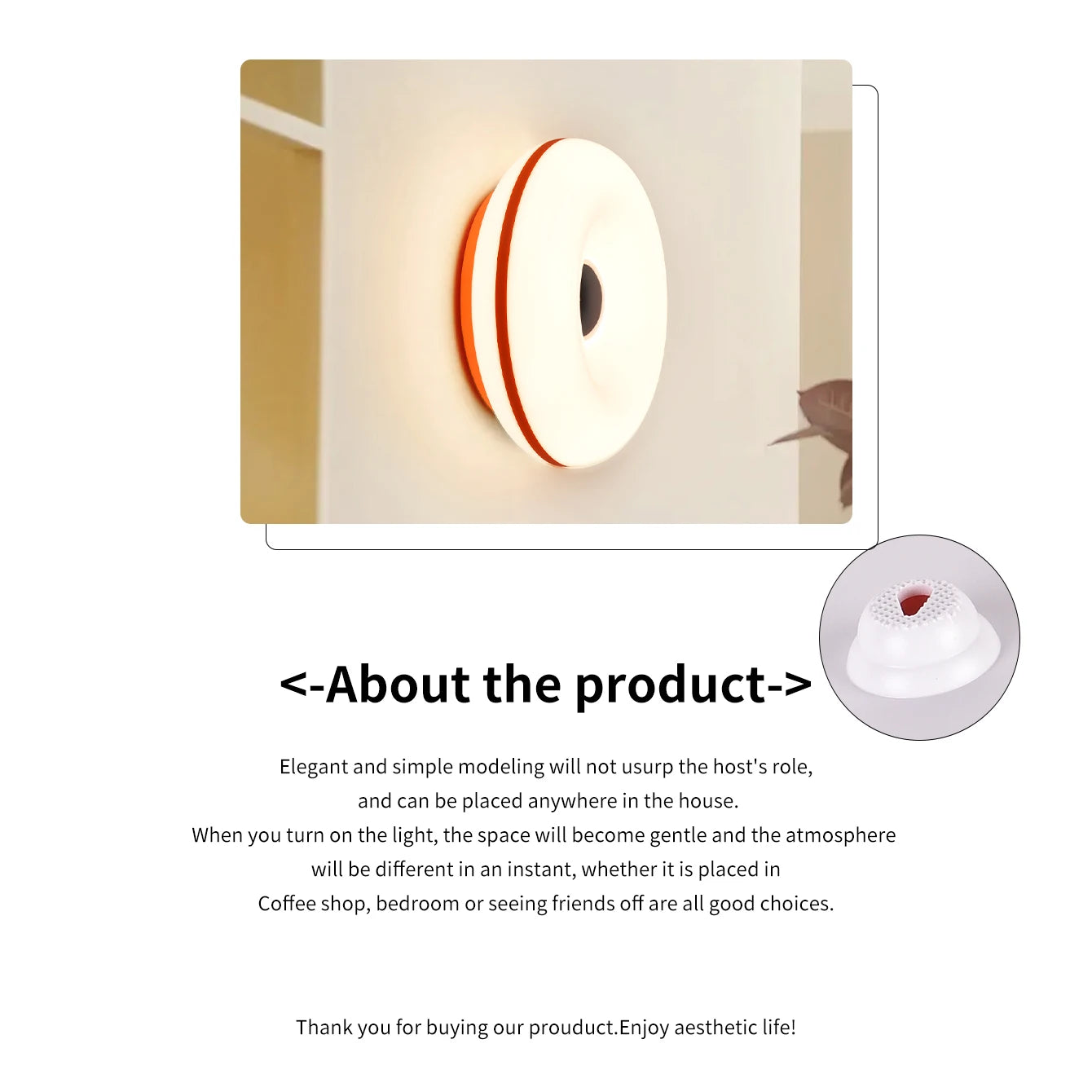 Bauhaus USB Table Lamp Donut Ambient Light