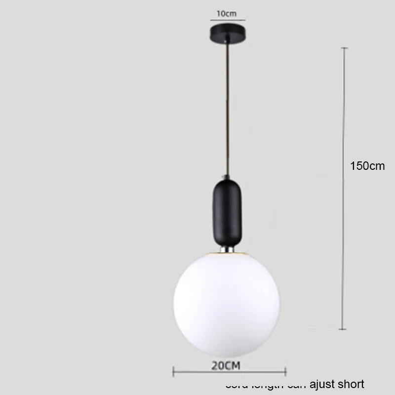 Modern Glass LED Pendant Light Hanging Chandelier