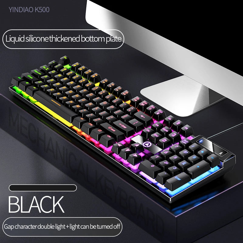 YINDIAO Wired Gaming Keyboard with Numpad