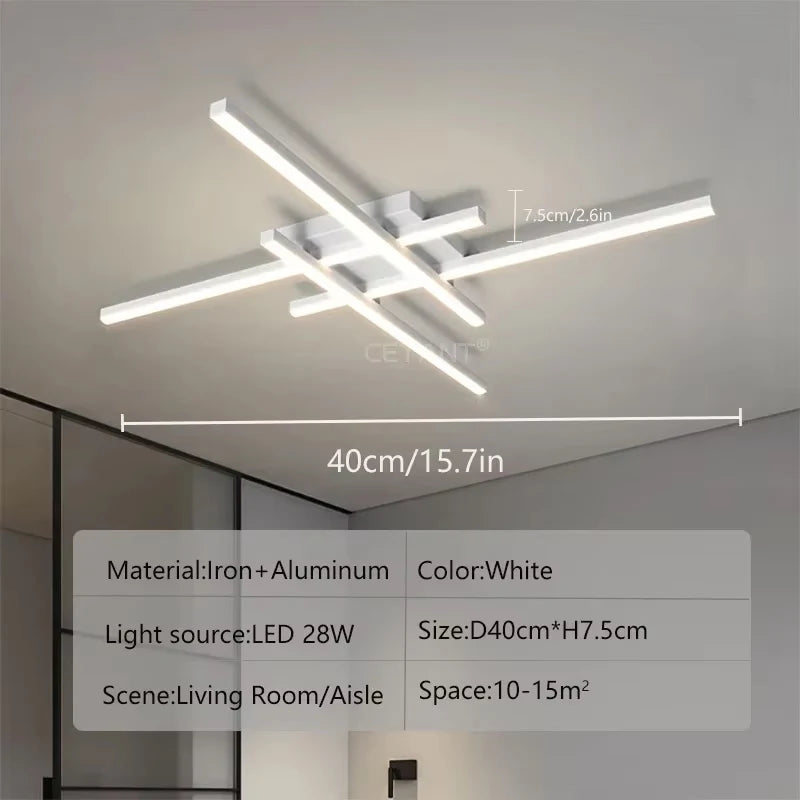 Modern LED Ceiling Light Minimalist Linear Lamp