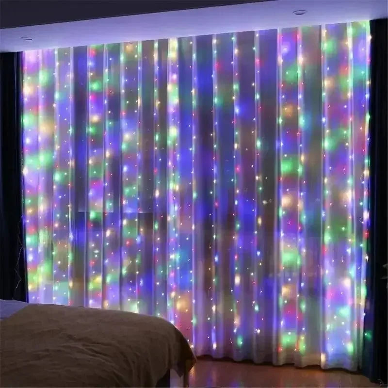 USB LED Fairy Curtain String Lights with Remote Control