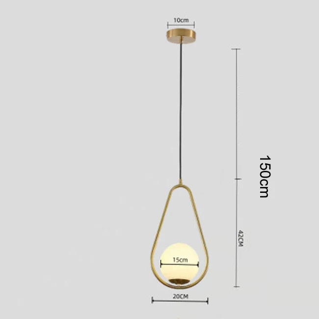 Modern Glass LED Pendant Light Hanging Chandelier