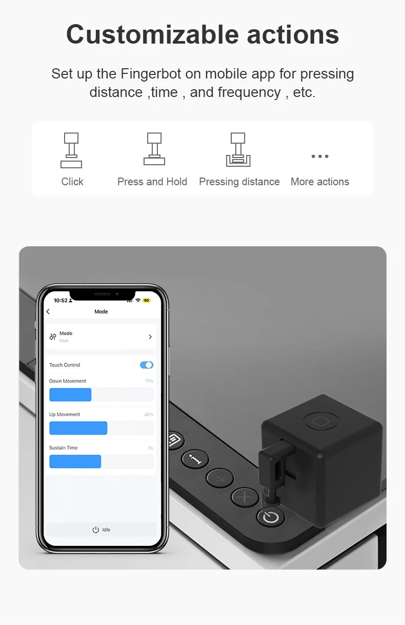 Tuya Zigbee Smart Fingerbot Switch Button Pusher