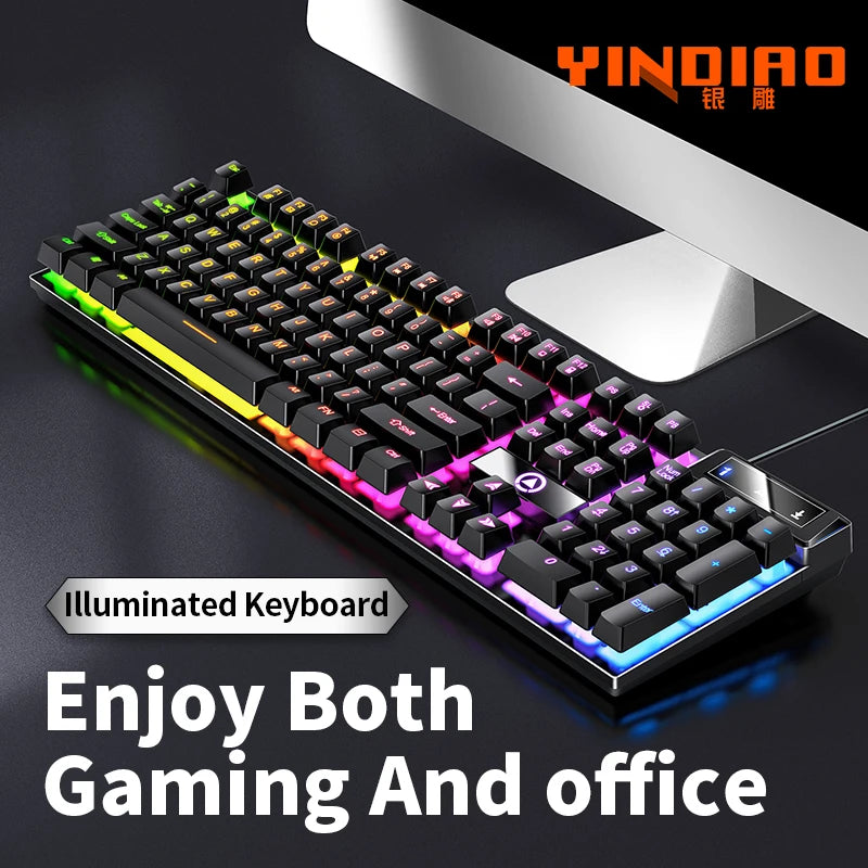 YINDIAO Wired Gaming Keyboard with Numpad