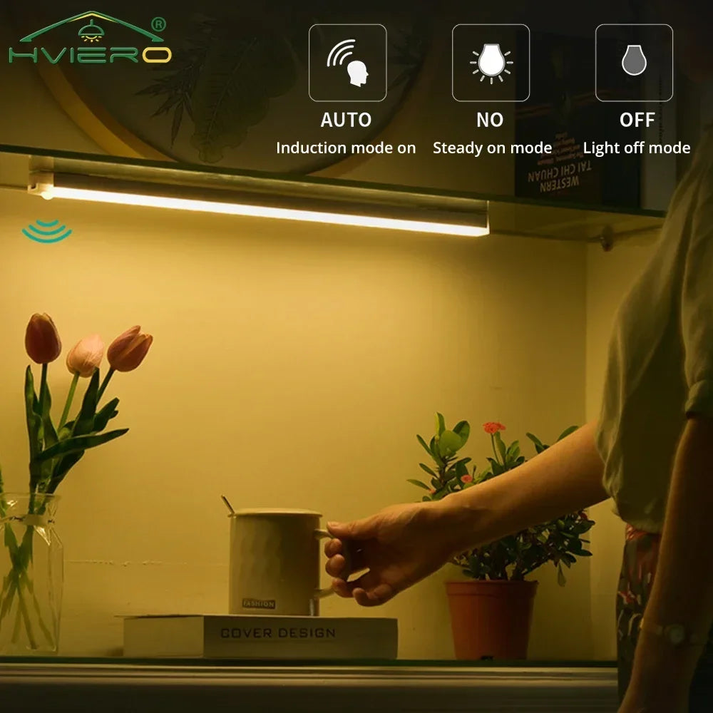 Wireless LED Motion Sensor Night Light USB Rechargeable