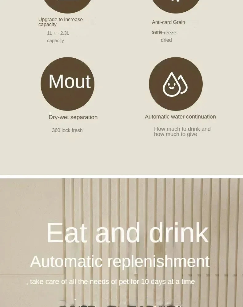 Automatic Pet Feeder and Water Dispenser