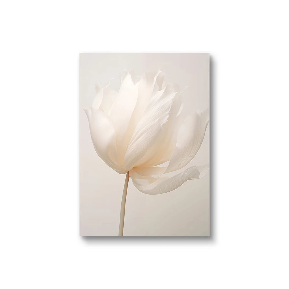 Beige Peony Floral Wall Art