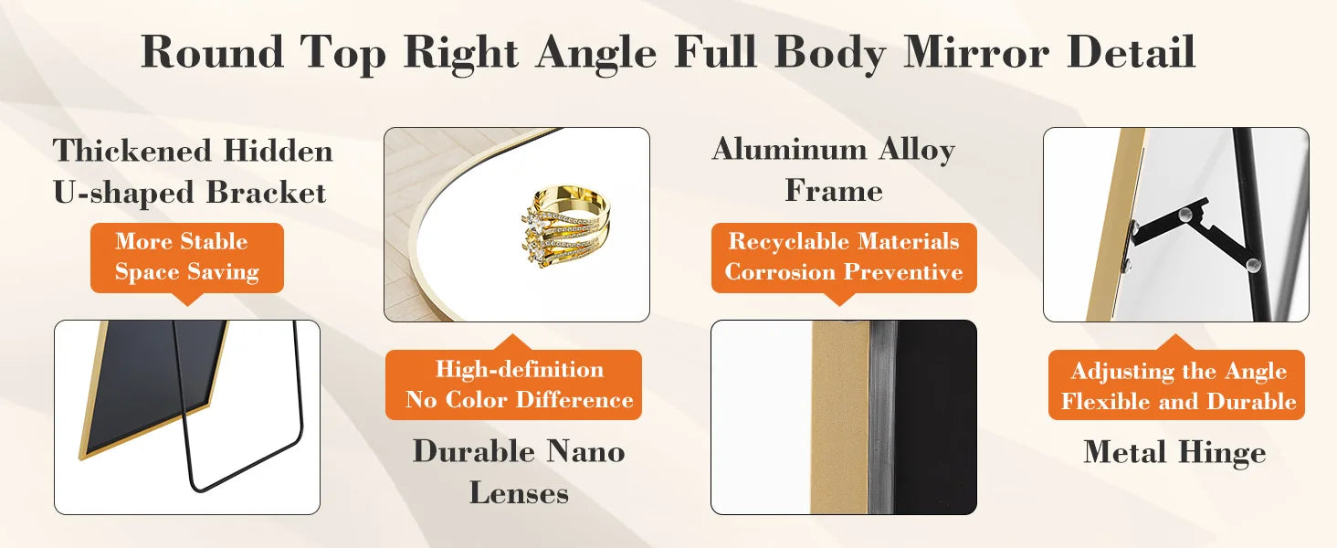 JHK Full Length Wall Mirror