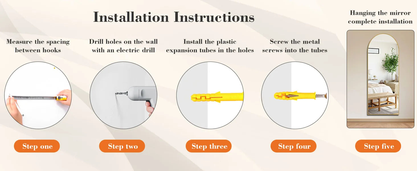 JHK Full Length Wall Mirror