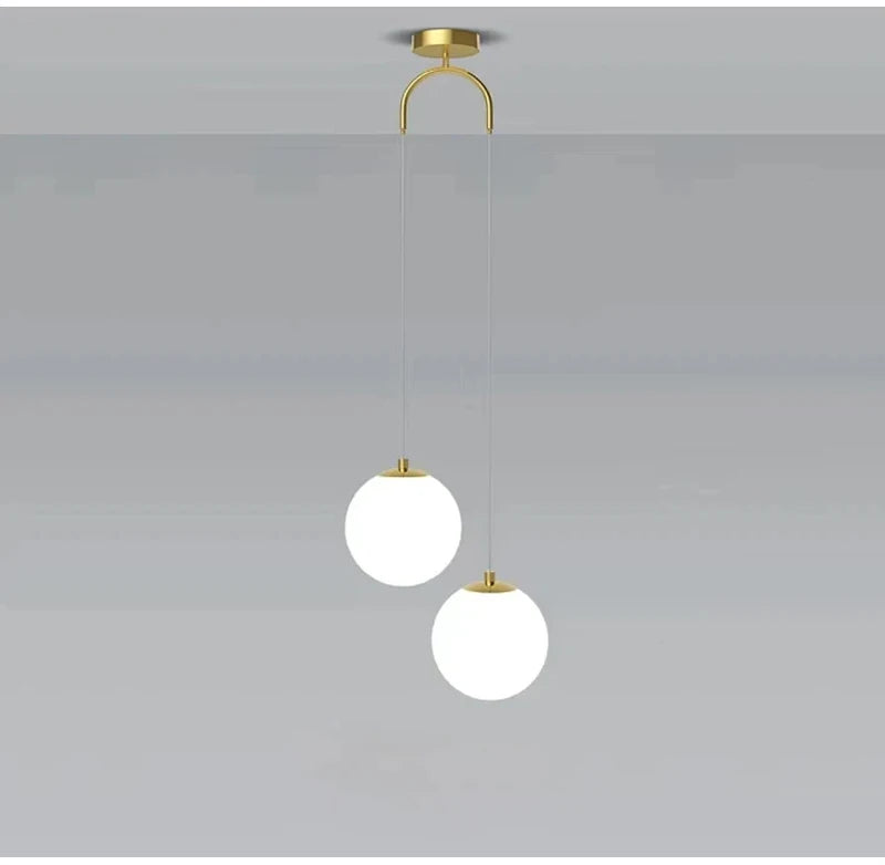 Modern Glass LED Pendant Light Hanging Chandelier