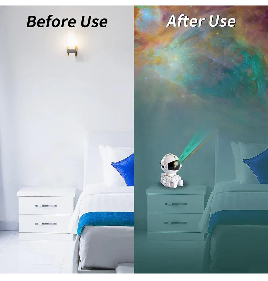 Astronaut Star Projector Galaxy Night Light Lamp
