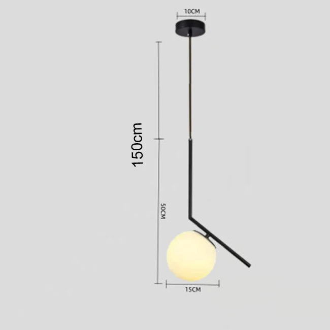 Modern Glass LED Pendant Light Hanging Chandelier
