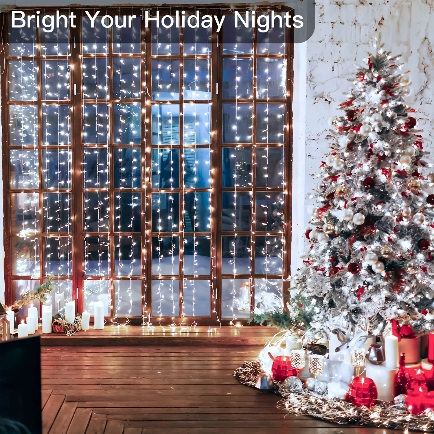 USB LED Fairy Curtain String Lights with Remote Control