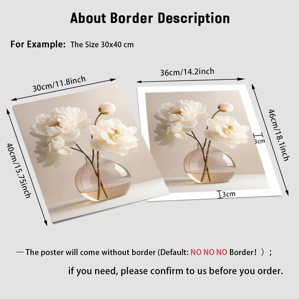 Beige Peony Floral Wall Art