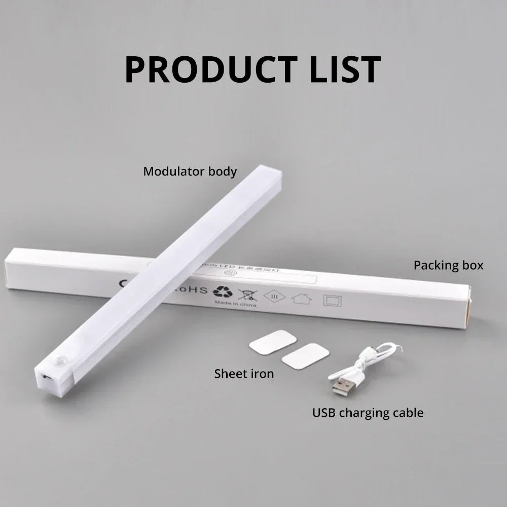 Wireless LED Motion Sensor Night Light USB Rechargeable