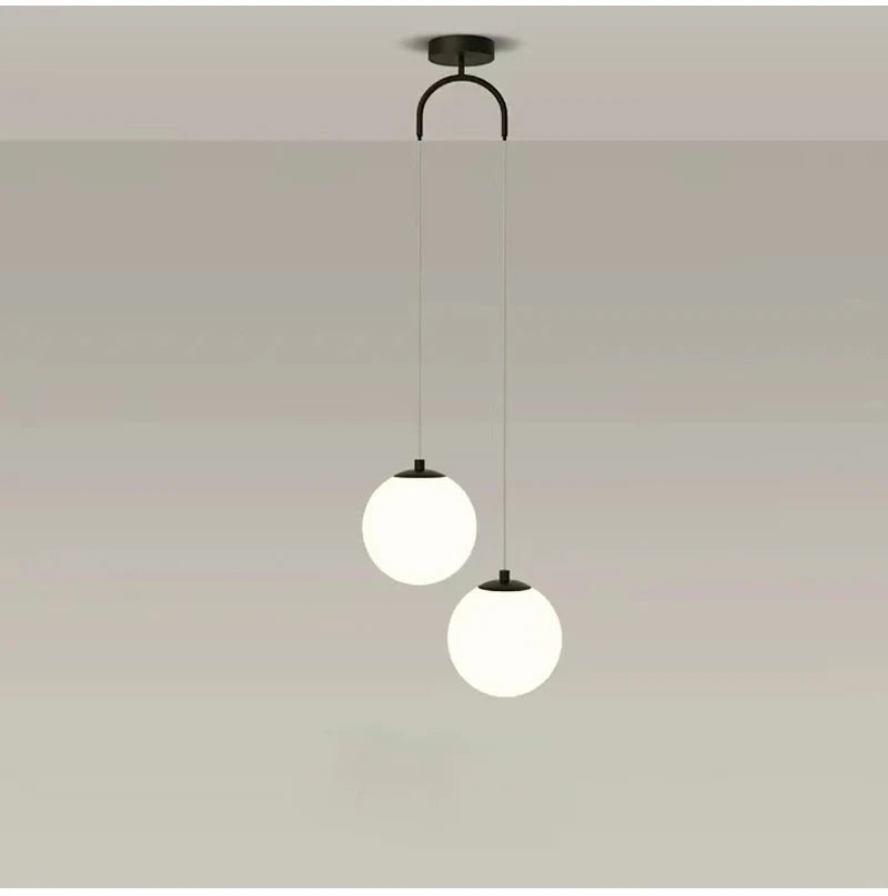 Modern Glass LED Pendant Light Hanging Chandelier