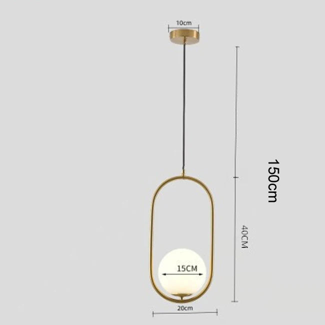 Modern Glass LED Pendant Light Hanging Chandelier