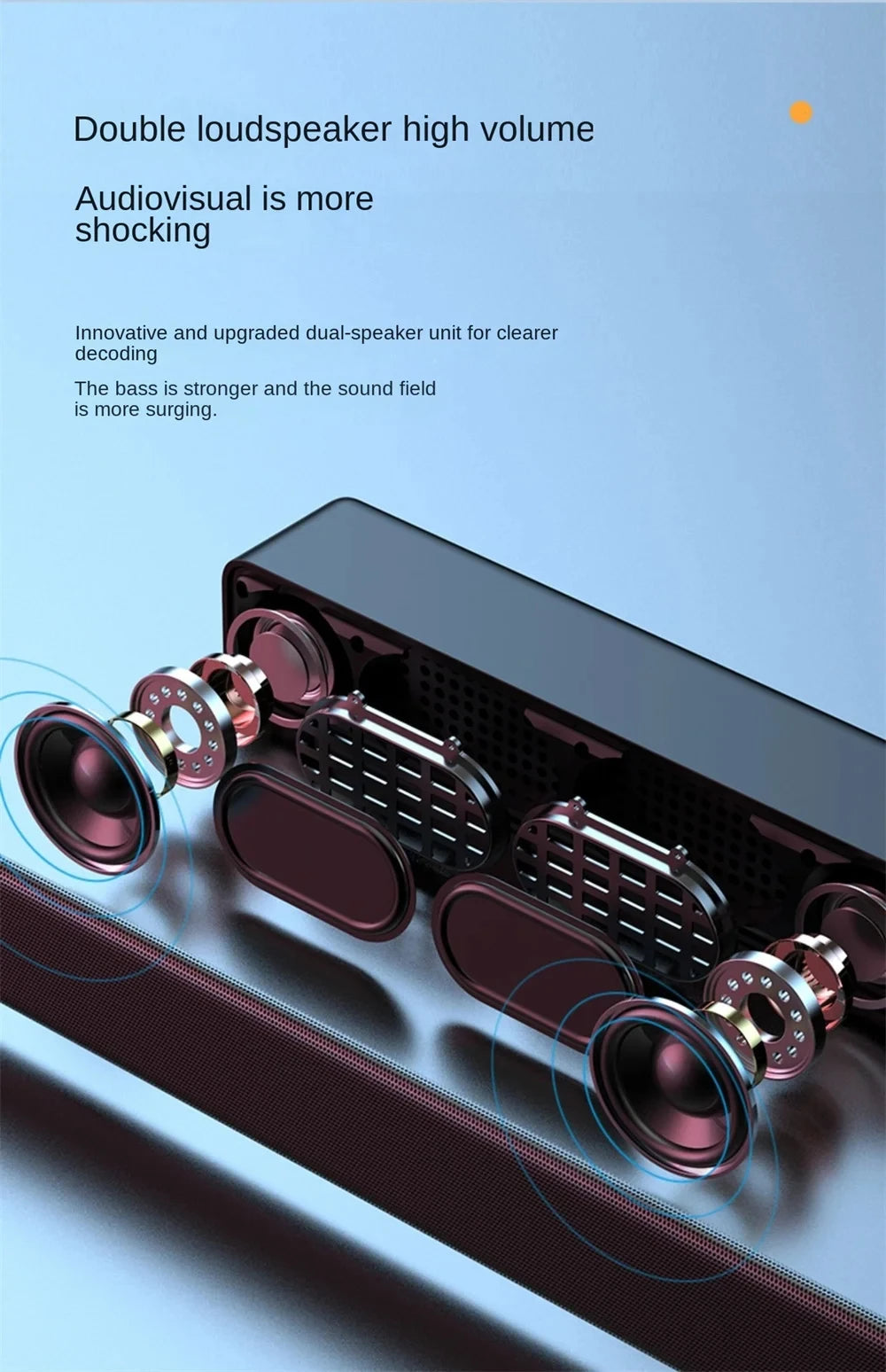 Bluetooth Subwoofer Soundbar Speaker