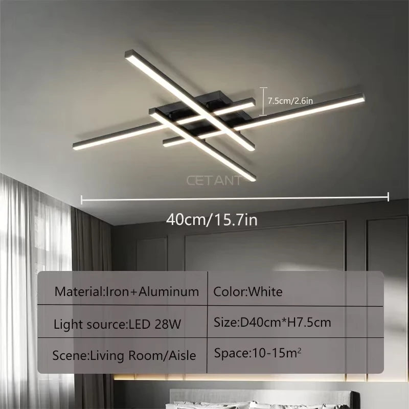 Modern LED Ceiling Light Minimalist Linear Lamp