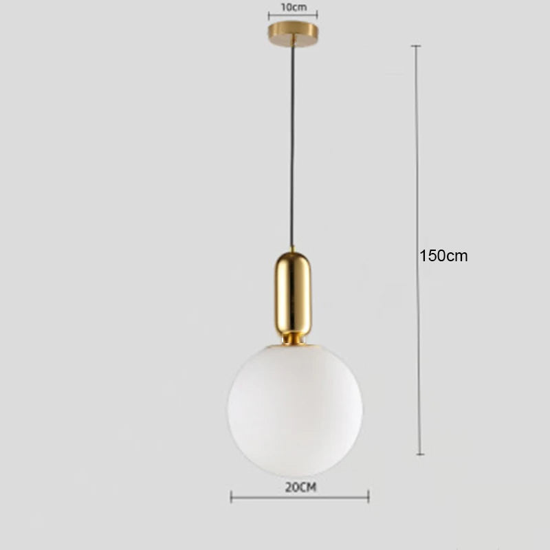 Modern Glass LED Pendant Light Hanging Chandelier