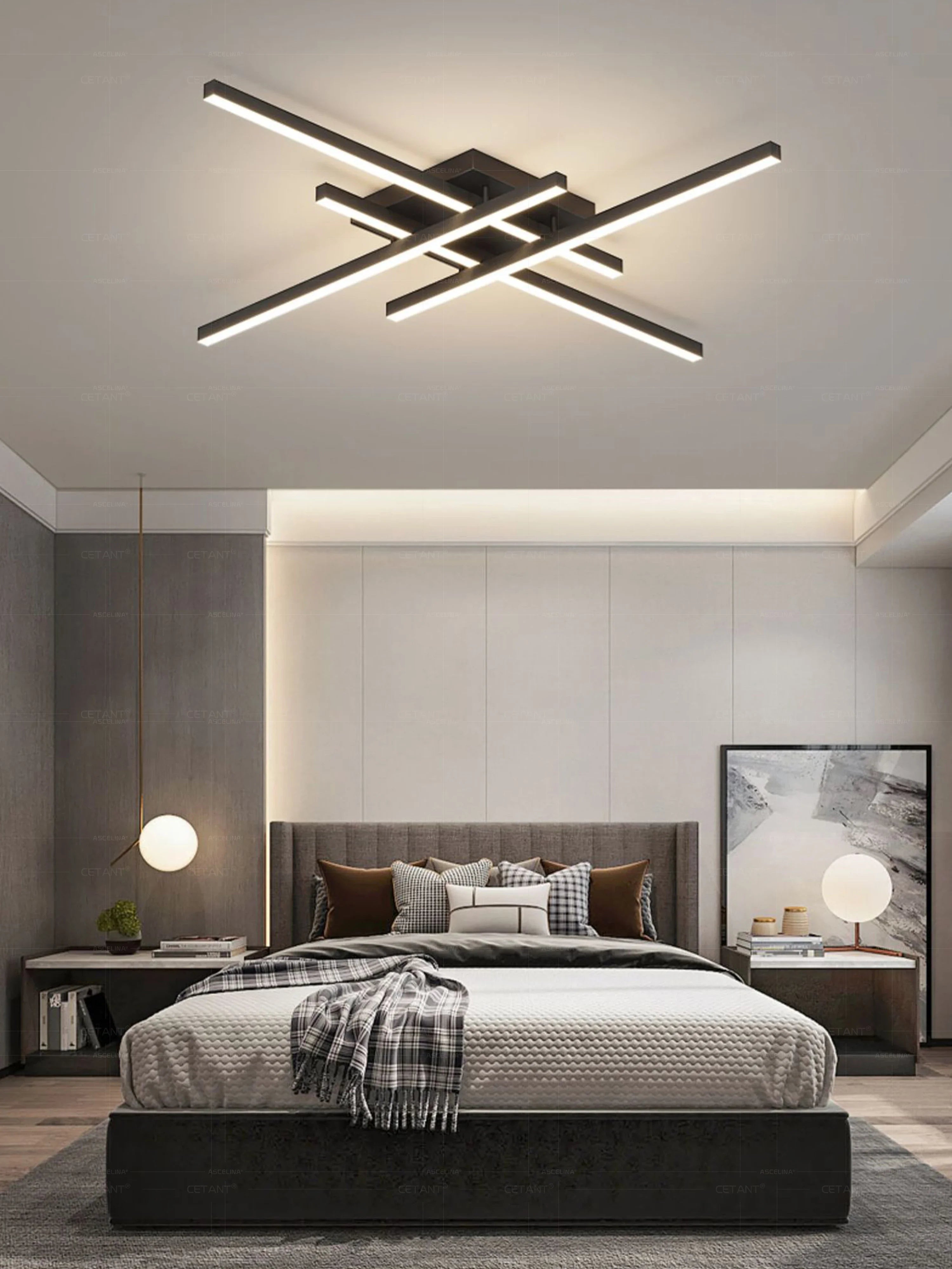 Modern LED Ceiling Light Minimalist Linear Lamp