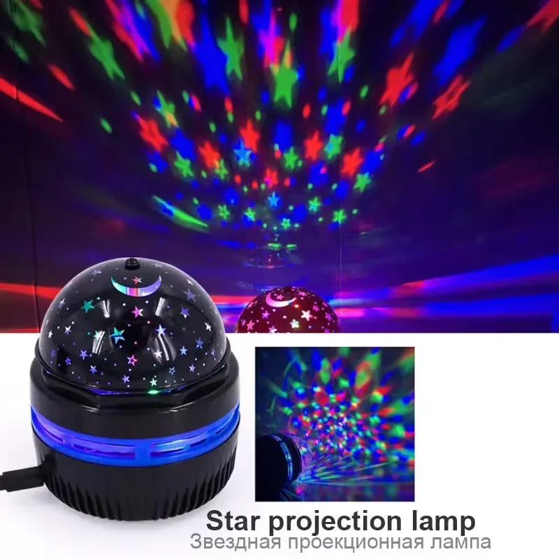 LED Starry Sky Rotating Projector Night Light
