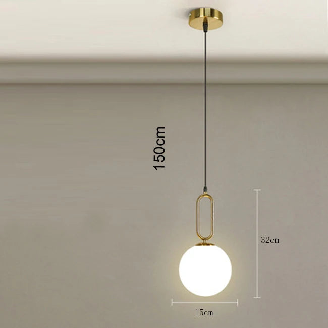 Modern Glass LED Pendant Light Hanging Chandelier