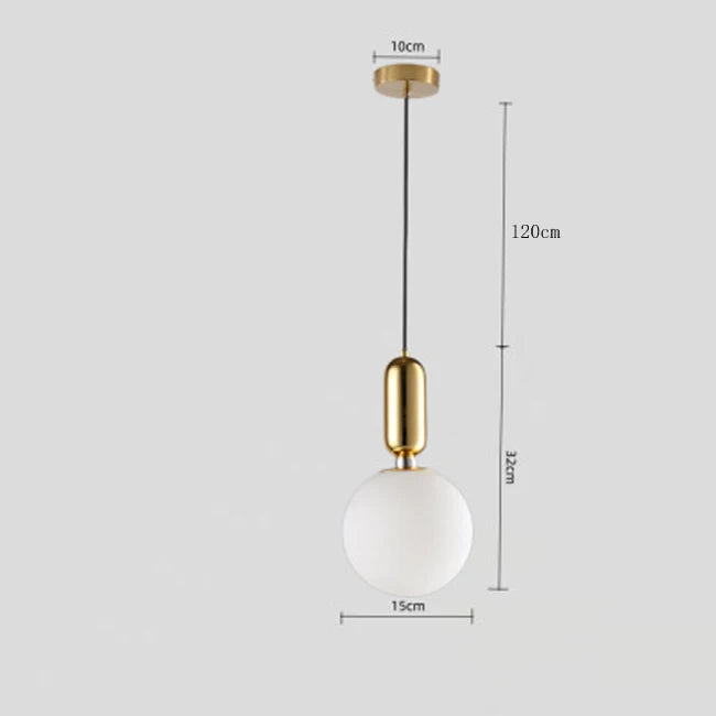 Modern Glass LED Pendant Light Hanging Chandelier