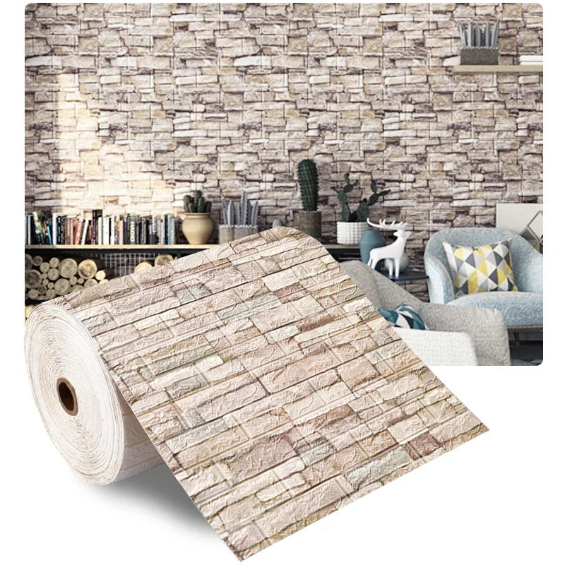 3D Self-Adhesive Foam Brick Wall Sticker