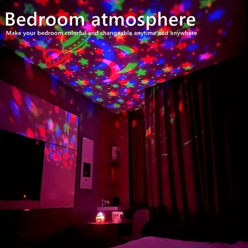 LED Starry Sky Rotating Projector Night Light